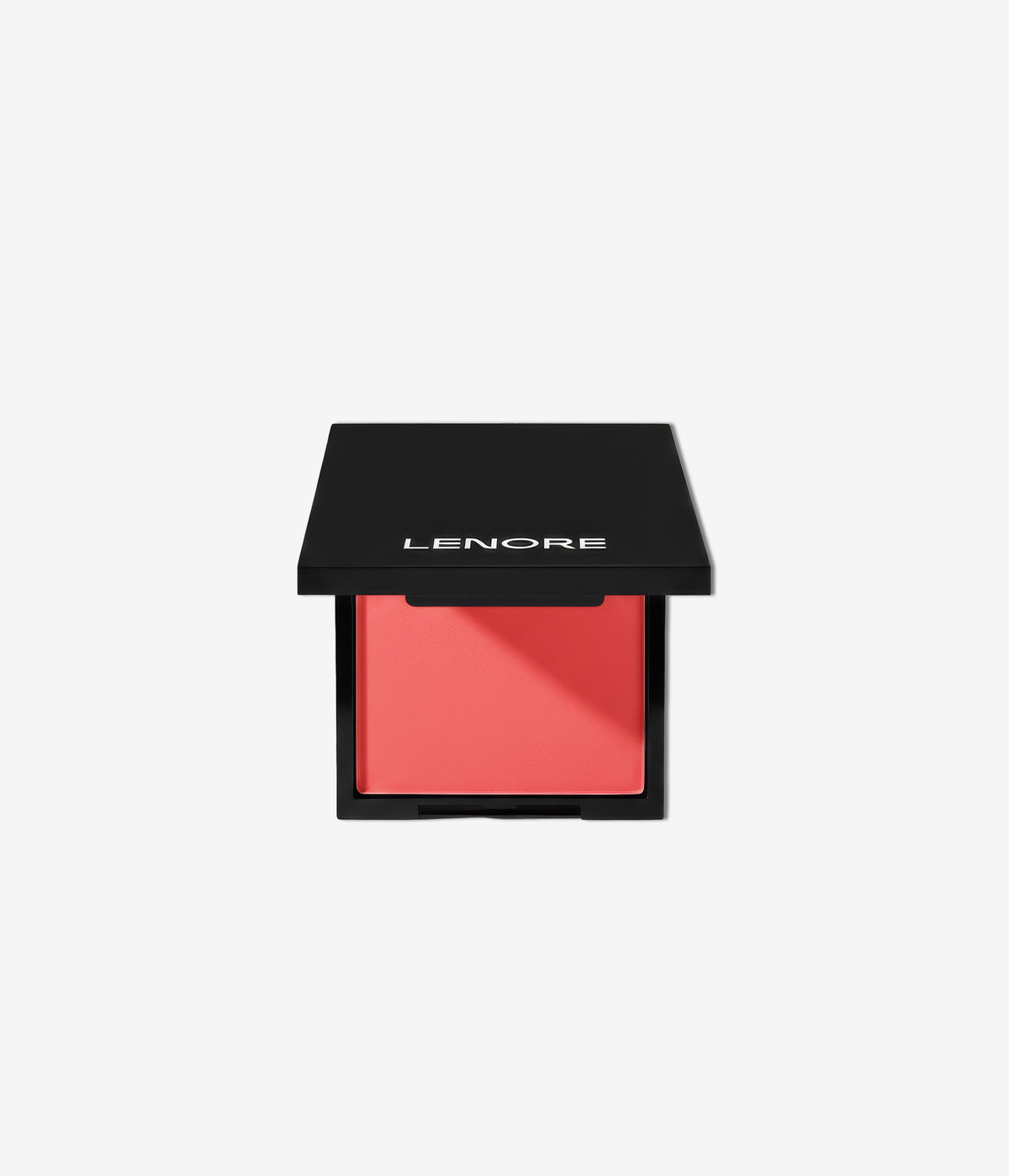 Lenore blush compact on a light gray background
